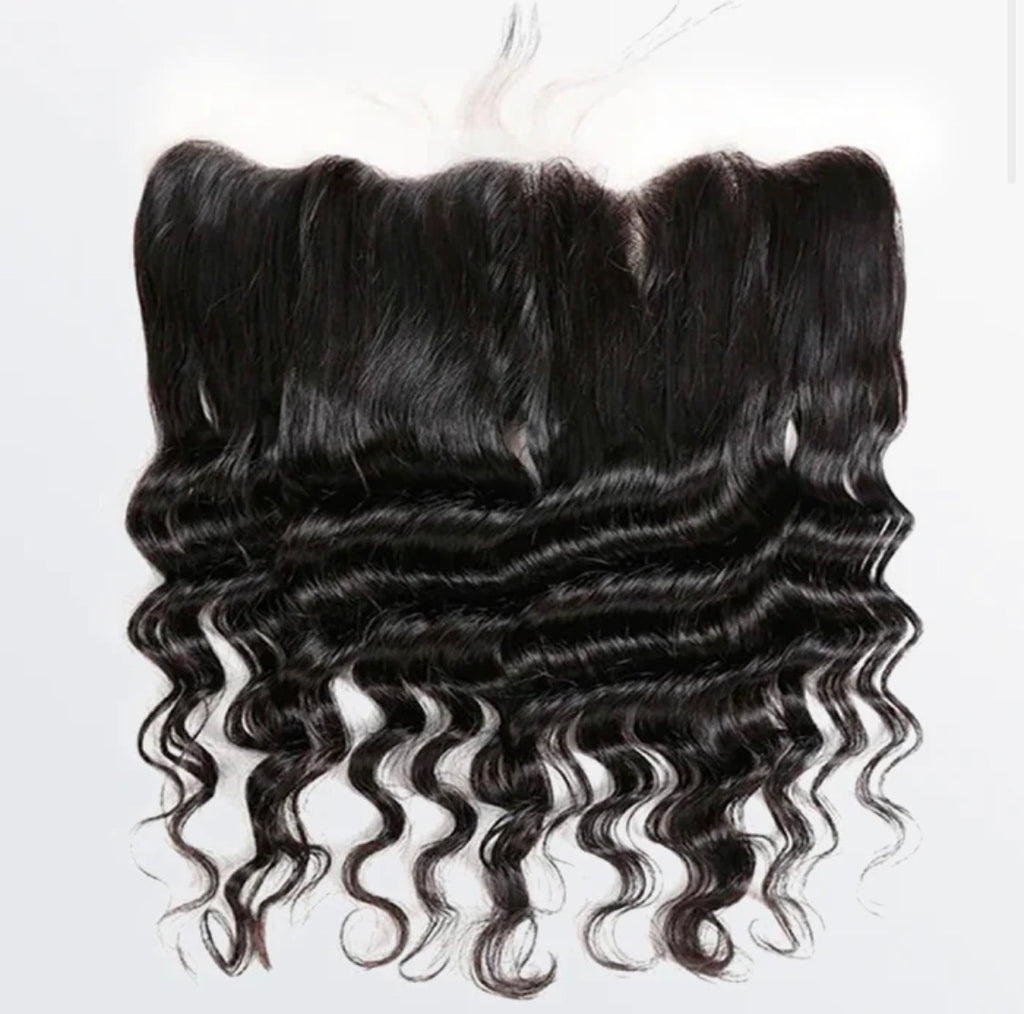 13x4 Free Parted Frontal Deep Wave